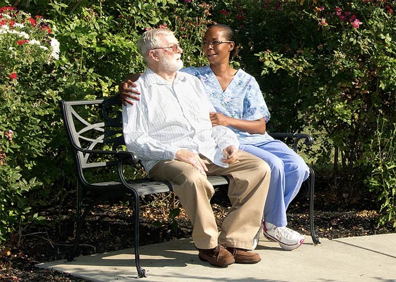 An image illustrating the serene and nurturing atmosphere of nursing homes in Elkton, MD, catering to the needs of residents in a residential care setting