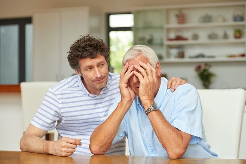 An image representing depression in elderly people
