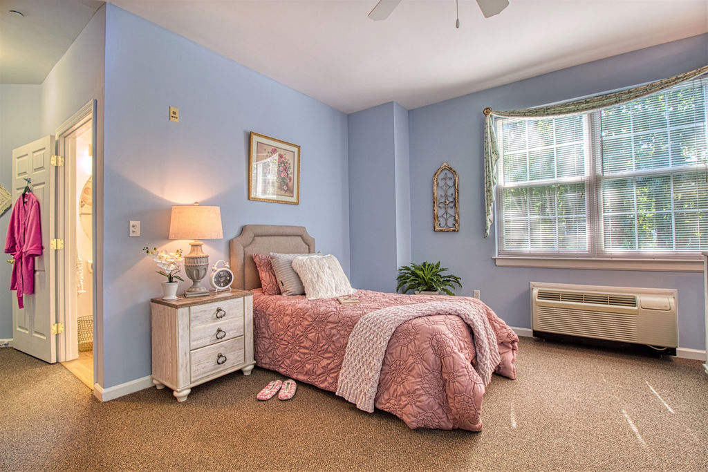 Bedroom at the assisted living facility